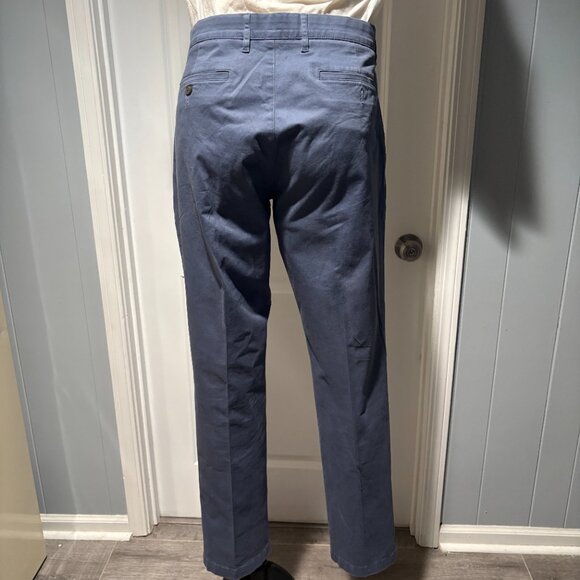 Good Threads Men's Slim Fit Chinos Size 36W 33L. The color is Slate blue - Picture 3 of 9